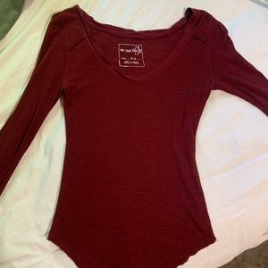 Free People Oversized Distressed Long Sleeve Pullover